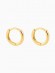 Стальные серьги-конго с напылением золотом маленькое кольцо J10272(CJJ)