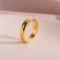 Кольцо стальное с напылением золотом обручальное J10173(CJJ)