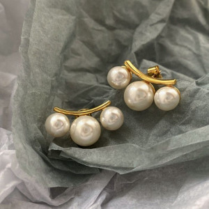 Серьги-пусеты с каскадом жемчужин CJM71200 Серьги-пусеты с каскадом жемчужин CJM71200