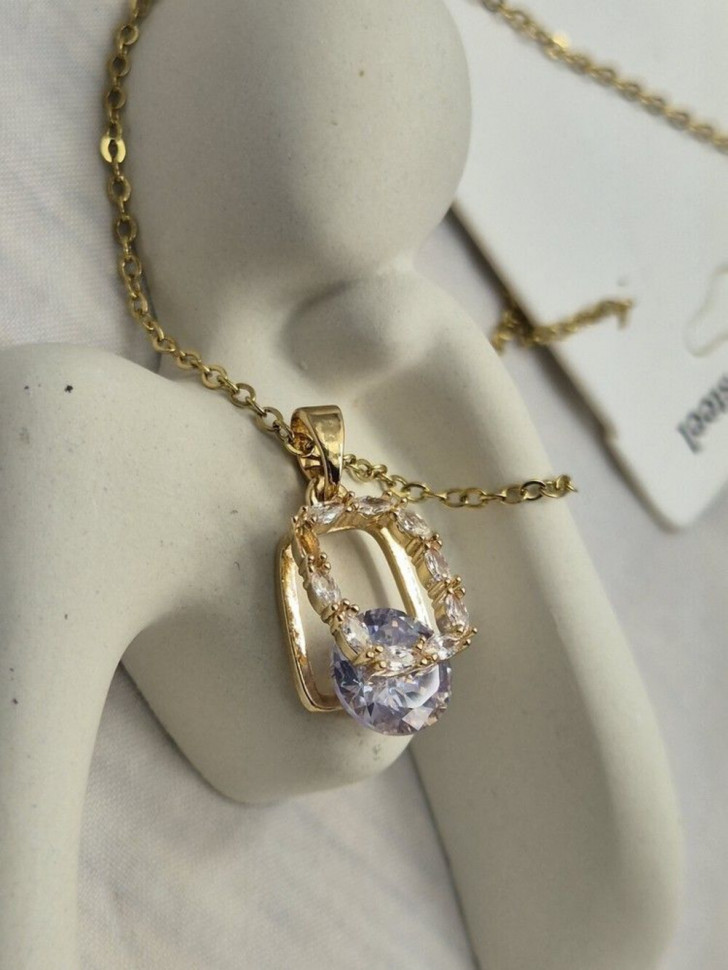 Колье медицинская сталь с напылением золотом J10826CJJ Колье медицинская сталь с напылением золотом J10826CJJ