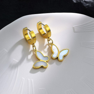 Серьги медицинская сталь с напылением золотом J11180CJJ Серьги медицинская сталь с напылением золотом J11180CJJ