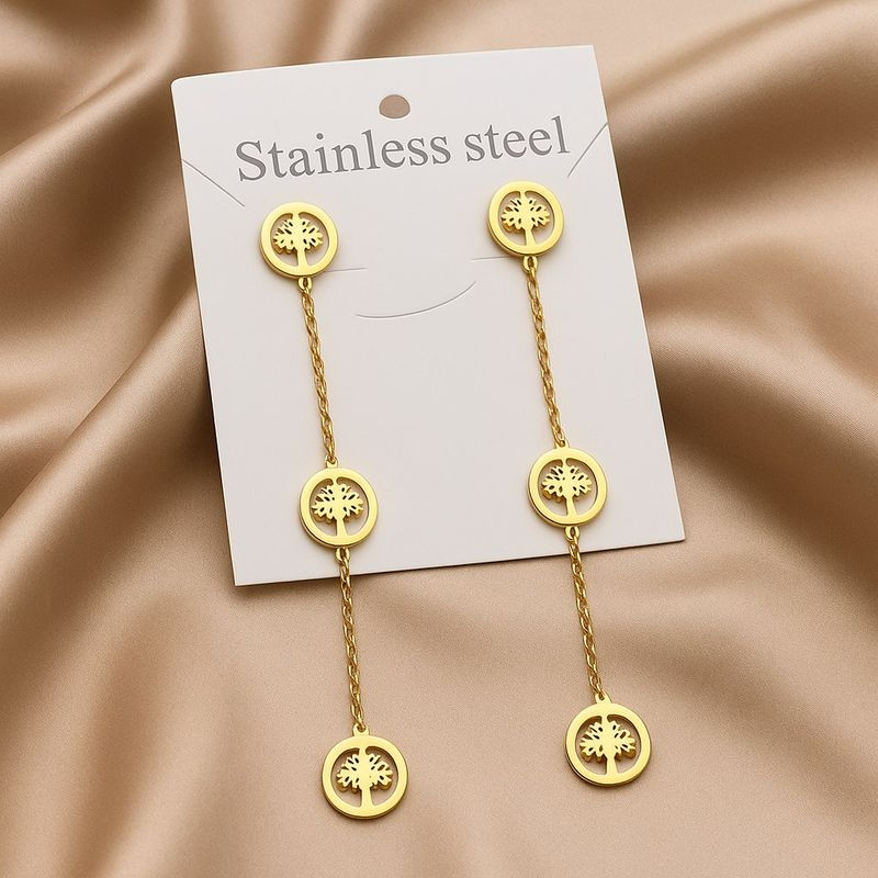 Длинные серьги-пусеты с символами «дерево жизни» J11534CJJ Длинные серьги-пусеты с символами «дерево жизни» J11534CJJ