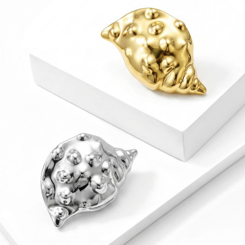 Серебряная брошь-ракушка ASUY81020 Серебряная брошь-ракушка ASUY81020