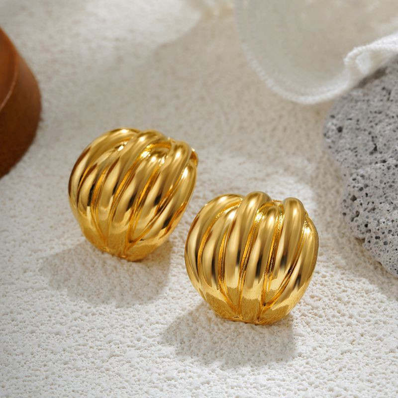 Объемные серьги-ракушки CJL16430 Объемные серьги-ракушки CJL16430