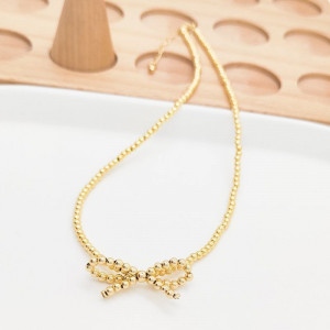 Цепочка с жесткой подвеской в форме объемного банта CJG59720 Цепочка с жесткой подвеской в форме объемного банта CJG59720