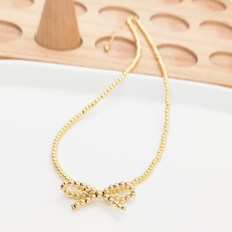 Цепочка с жесткой подвеской в форме объемного банта CJG59720