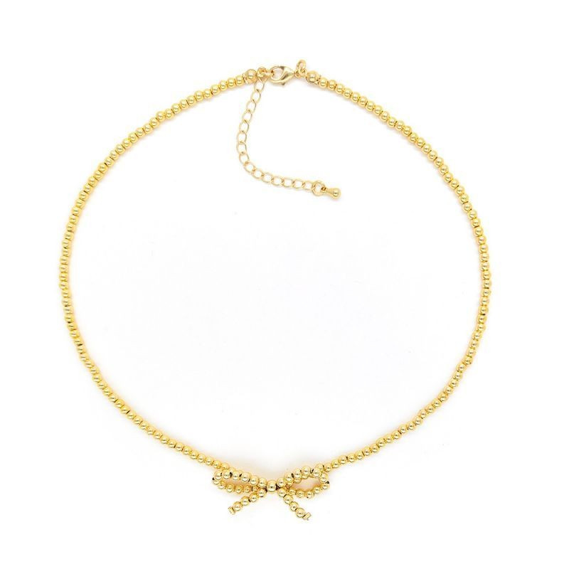 Цепочка с жесткой подвеской в форме объемного банта CJG59720