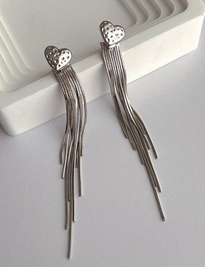 Серьги-пусеты с длинными плоскими цепями Z51311 Серьги-пусеты с длинными плоскими цепями Z51311