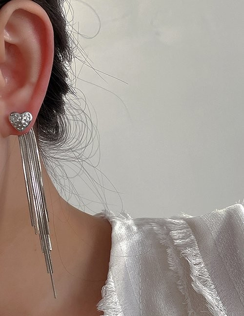 Серьги-пусеты с длинными плоскими цепями Z51311 Серьги-пусеты с длинными плоскими цепями Z51311