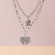 Двойная массивная цепочка с подвеской-сердцем в стиле гранж CJH24186