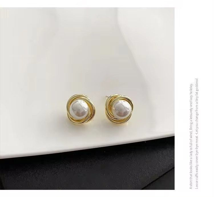 Серьги медь с напылением золотом J10661CJJ Серьги медь с напылением золотом J10661CJJ