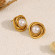 Серьги медь с напылением золотом J10661CJJ Серьги медь с напылением золотом J10661CJJ