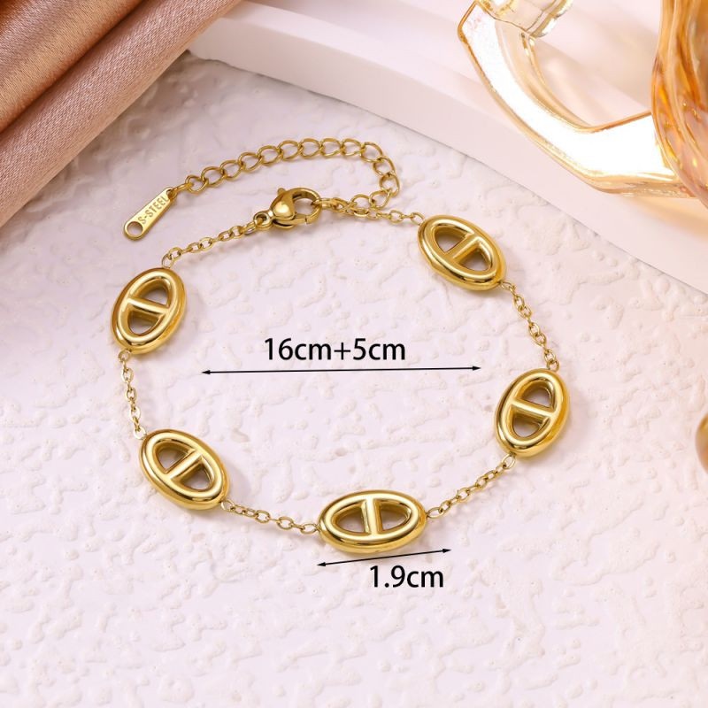 Браслет-цепочка с овальными ажурными звеньями CJR70191