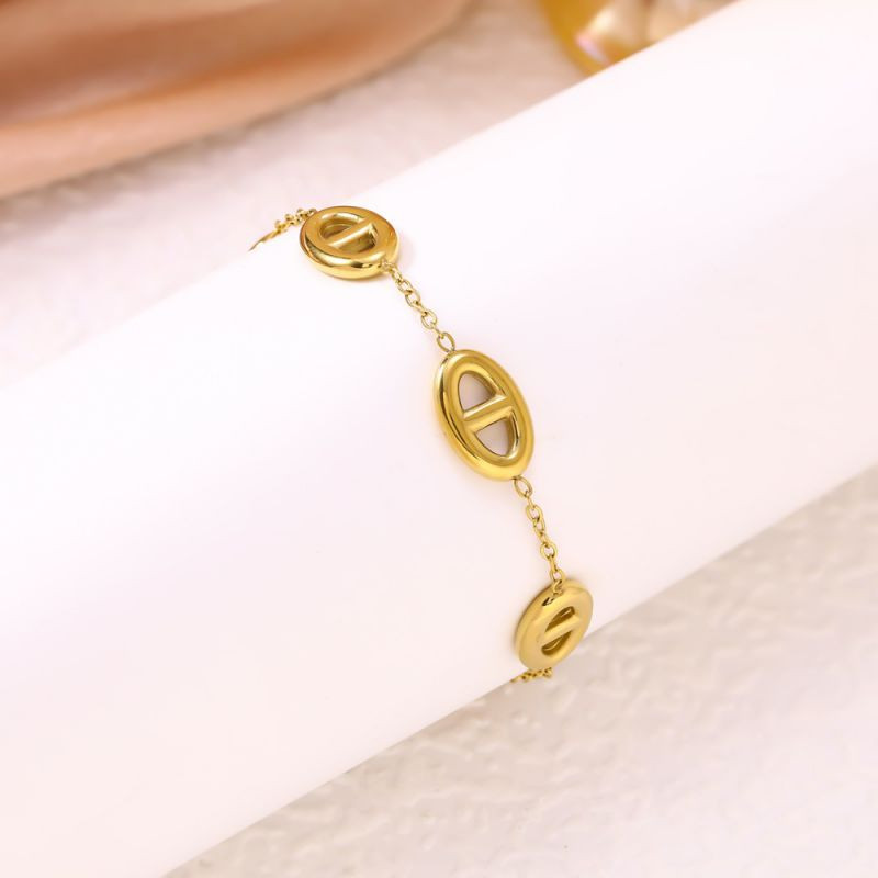 Браслет-цепочка с овальными ажурными звеньями CJR70191