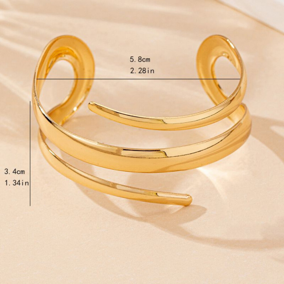 Браслет жесткий многослойный в стиле минимализм CJH99062