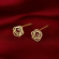 Серьги-гвоздики роза медь напыление золотом 1J12410CJJ