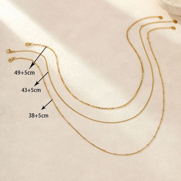 Комплект из трех лаконичных стальных цепочек CJL83654 Комплект из трех лаконичных стальных цепочек CJL83654