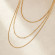 Комплект из трех лаконичных стальных цепочек CJL83654 Комплект из трех лаконичных стальных цепочек CJL83654