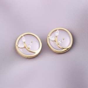 Серьги медь с напылением золотом J10662CJJ