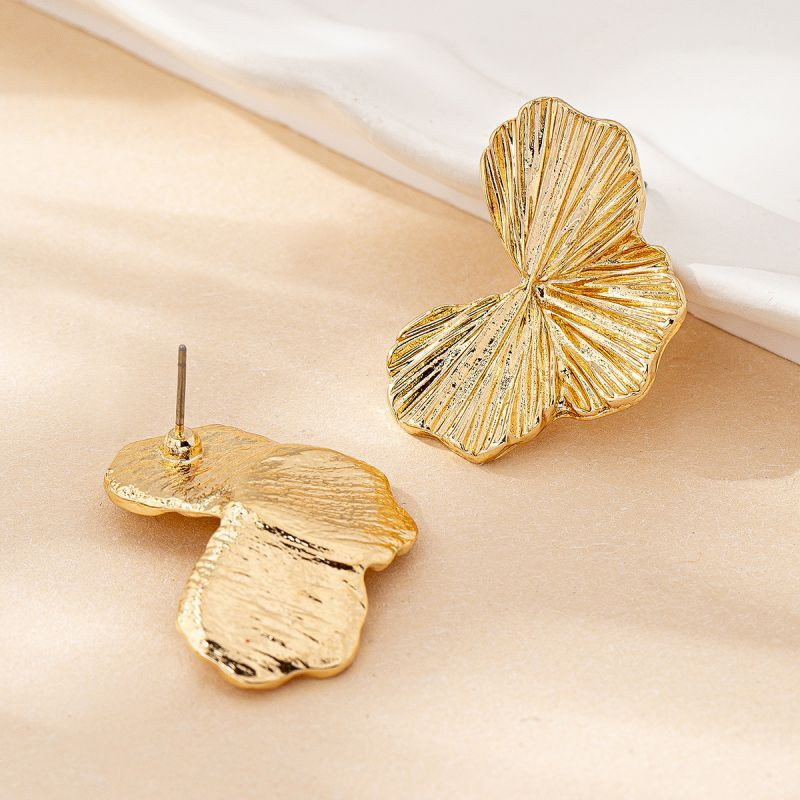 Элегантные серьги-пусеты фактурный веер CJM14385