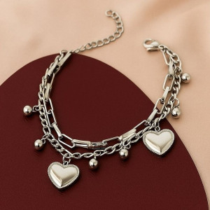 Многослойный браслет с сердцами и шариками 1J12016CJJ Многослойный браслет с сердцами и шариками 1J12016CJJ