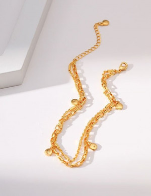 Браслет с асимметричными золотистыми деталями Z29626 Браслет с асимметричными золотистыми деталями Z29626