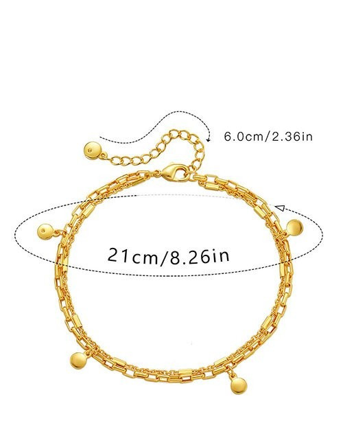 Браслет с асимметричными золотистыми деталями Z29626