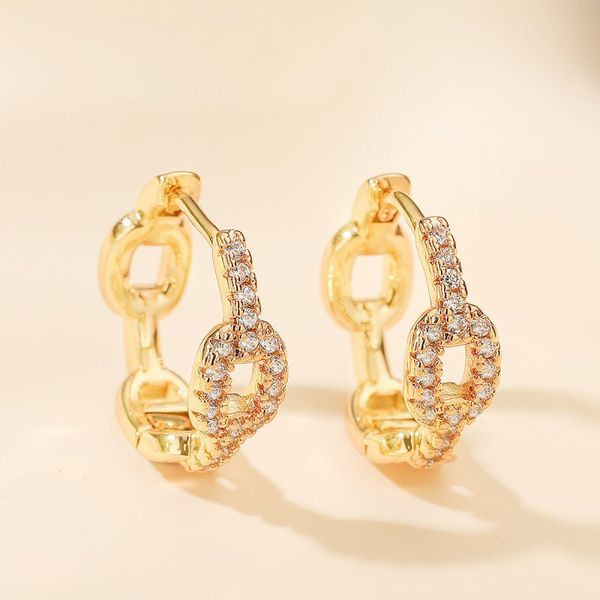 Серьги-цепи с кристальным звеном CJL45193 Серьги-цепи с кристальным звеном CJL45193