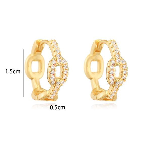 Серьги-цепи с кристальным звеном CJL45193 Серьги-цепи с кристальным звеном CJL45193