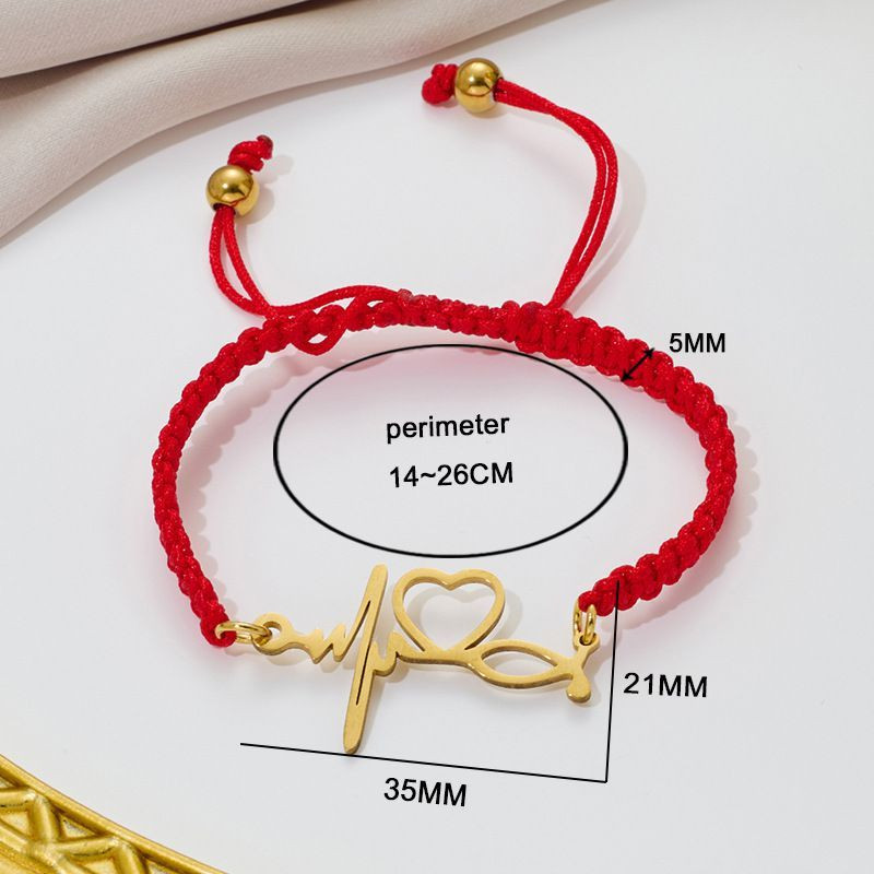 Браслет плетеная нить с золотистой веточкой CJQ92920