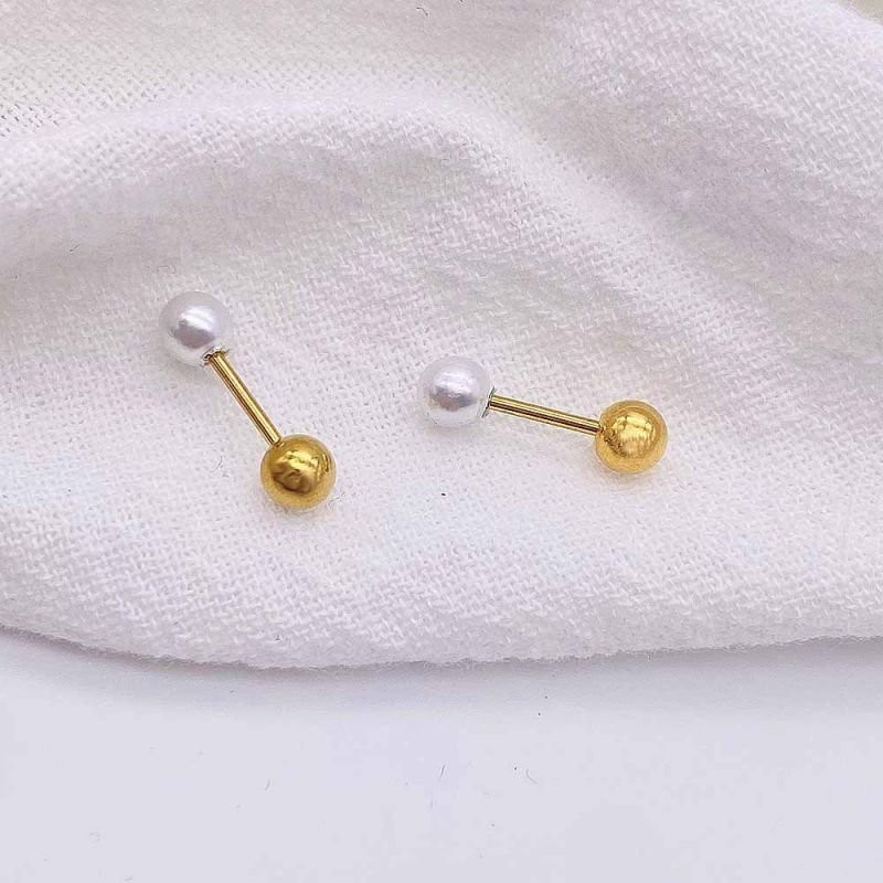 Двусторонние серьги-пусеты Жемчуг CJE08793