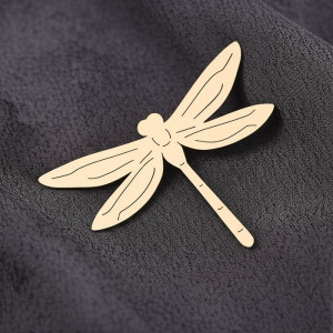 Брошь Медицинская сталь с напылением золотом J10301CJJ