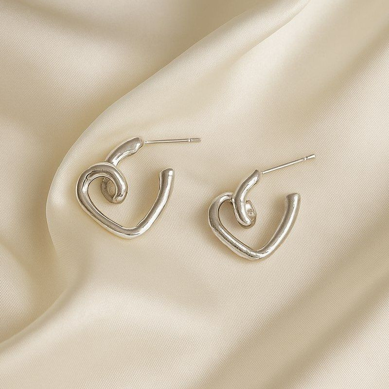 Серьги сердце ювелирный сплав 1J12300CJJ