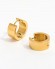 Стальные серьги-конго с напылением золотом широкое кольцо J10270(CJJ)