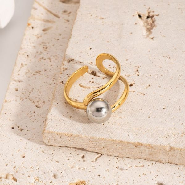 Разомкнутое кольцо с жемчужной бусиной CJL84080
