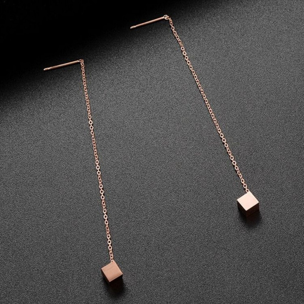 Серьги медицинская сталь с напылением золотом J11216CJJ