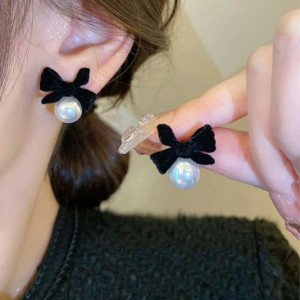 Серьги-банты с крупным жемчугом CJL32187 Серьги-банты с крупным жемчугом CJL32187