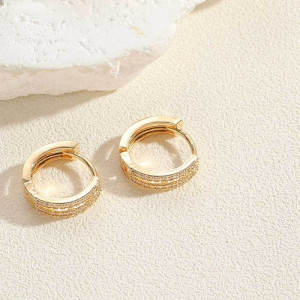 Серьги-кольца широкие со стразами CJC59555