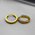 Стальные серьги-конго с напылением золотом большое кольцо J10271CJJ