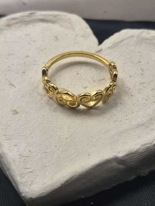 Кольцо медицинская сталь с напылением золотом J10316CJJ