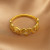 Кольцо медицинская сталь с напылением золотом J10316CJJ