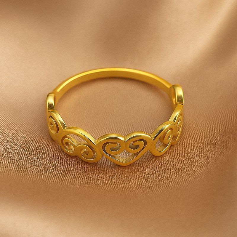 Кольцо медицинская сталь с напылением золотом J10316CJJ