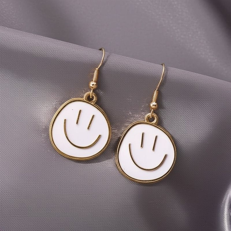 Серьги ювелирный сплав смайлы J11549CJJ Серьги ювелирный сплав смайлы J11549CJJ