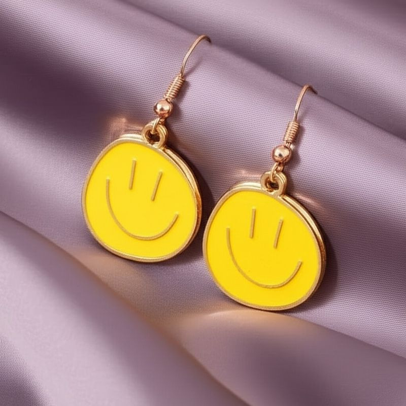 Серьги-подвески «Смайлы» J11549CJJ