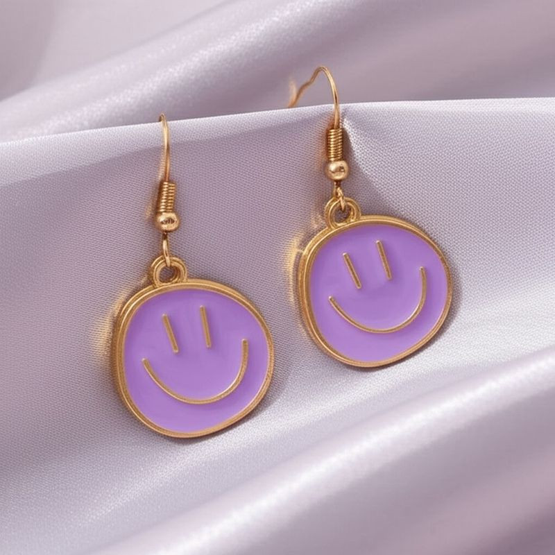 Серьги-подвески «Смайлы» J11549CJJ