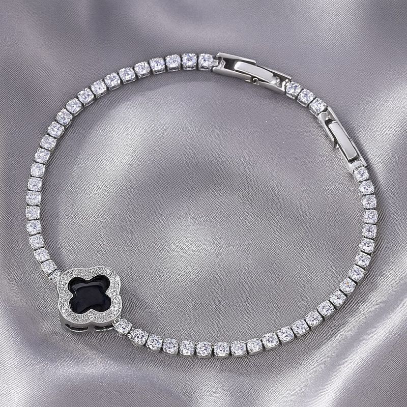 Браслет медь циркон напыление платиной 1J12502CJJ Браслет медь циркон напыление платиной 1J12502CJJ