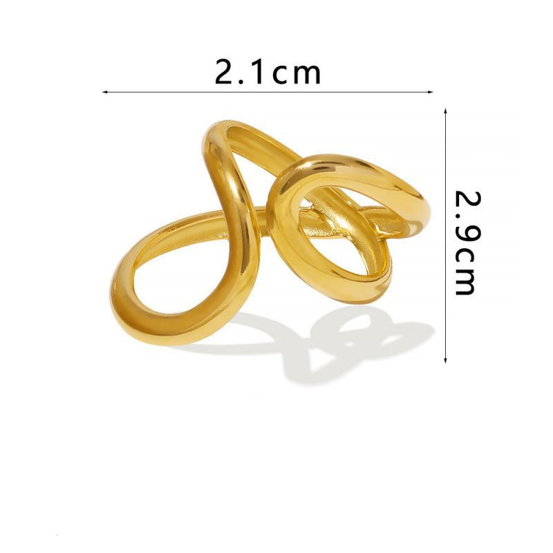 Фантазийное кольцо "Петля" из круглой проволоки CJM30249