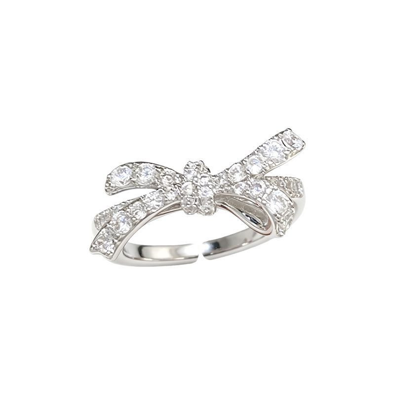 Серебряное кольцо с бантом CJZ37351