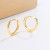 Стальные серьги-конго с напылением золотом маленькое кольцо J10272CJJ