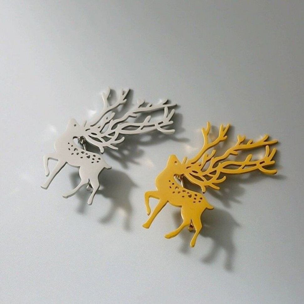 Брошь Медицинская сталь с напылением золотом J10310CJJ Брошь Медицинская сталь с напылением золотом J10310CJJ